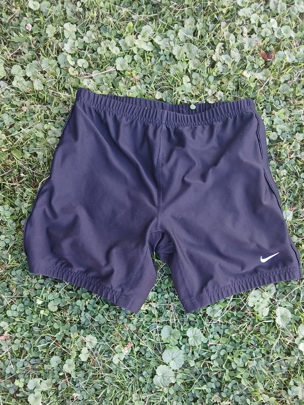 Nike Black Shorts with White Swoosh Size Small